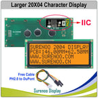 Surenoo Larger 204 20X4 2004 Character LCD Module Display Screen LCM Blue Yellow Green FSTN White LED Backlight English Japanese