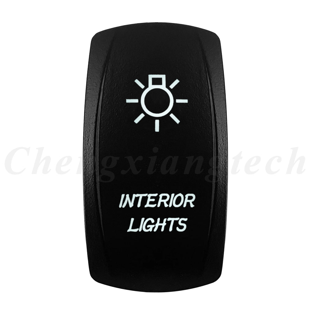 Marine 12V 24V White Led On Off Rocker Switch 5Pin SPST Momentary Switch DPDT ON OFF ON 3-Way for Car Boat Carling 4X4 Narva