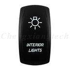 Marine 12V 24V White Led On Off Rocker Switch 5Pin SPST Momentary Switch DPDT ON OFF ON 3-Way for Car Boat Carling 4X4 Narva