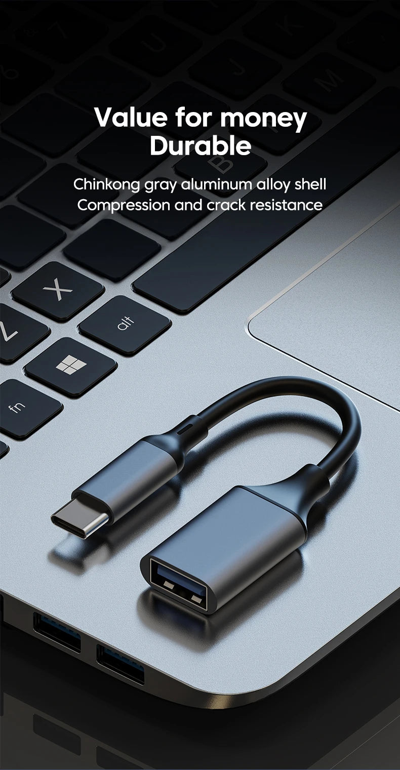 Elough Type C to USB 3.0 OTG Adapter Cable For PC Laptop Xiaomi Android Phone Flash Drive OTG Data Cable USB Type C Adapator