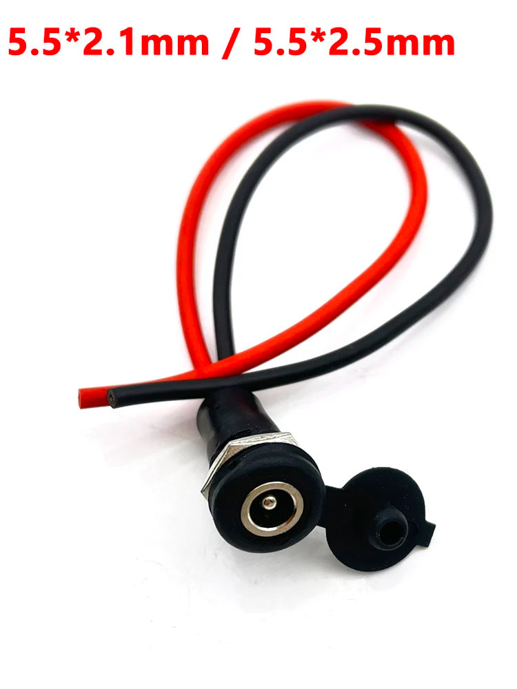 1/2/3pcs/lot DC 5.5*2.1mm/5.5*2.5mm Socket DC Power Supply Jack Socket Plug Female Panel Mount Connector 5.5mm 2.1mm Adapter