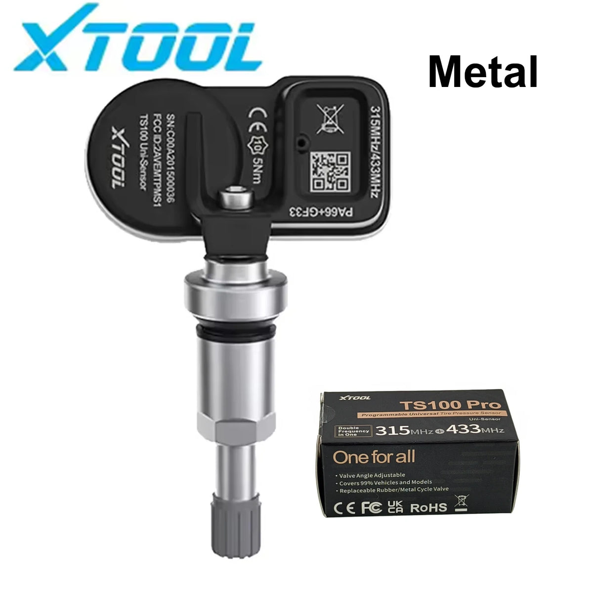 XTOOL TS100 PRO 2 in 1 SENSOR 315MHz & 433MHz TPMS Sensor NTM88 Chip Tire Repair Pressure Monitor Tester Programming Tool