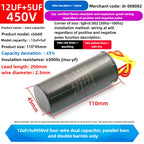 CBB60 Capacitor 450V AC Motor Run Capacitors 3/4/5/6/8/10/12/14/15/16/18/20/30/35/40/50/60/70UF for Washing Machine, Water Pump