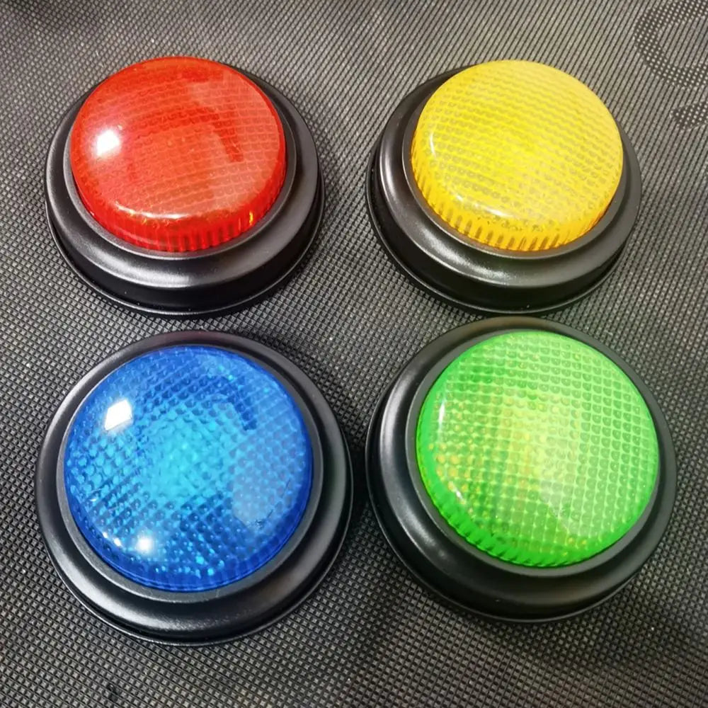 4pcs Fashion 4Colors Answer Buzzers with Lights and Sound Trivia Games Game Buzzers Family Feud Jeopardy Buzzer for Classroom