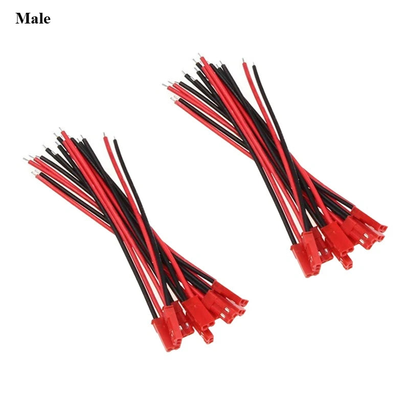 10/20pcs 2 Pin 2.54mm Plug Connector Male Female Plug Connector Cable Wire 10/15/20/30/50cm 22AWG for RC Toys Battery LED Lam