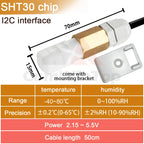 SHT20 SHT30 SHTC3 SHT35 I2C Temperature Humidity Sensor Probe