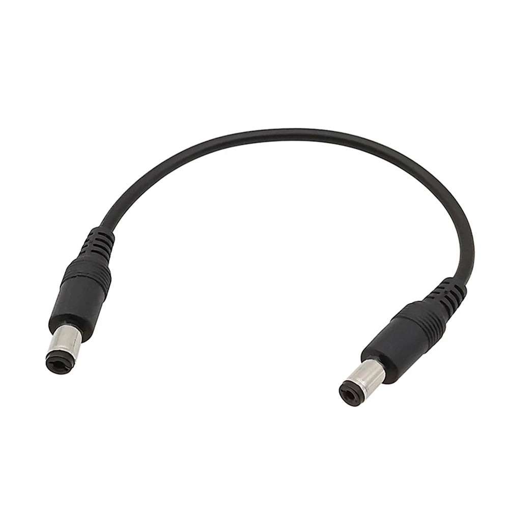 1Pcs Black DC Power Cable 5.5mm x 2.1mm Male to 5.5mm x 2.1mm Male Plug Connector Extension Cord for CCTV Security Camera