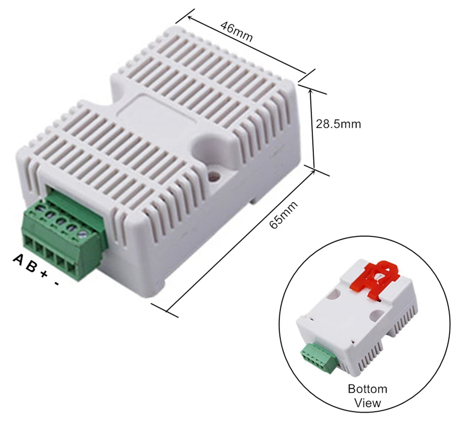 3-in-1 Atmospheric Temperature Humidity Barometric Pressure Sensor Transmitter Demo Set Range 0-120kPa FRS485 Modbus RTU