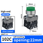 10Pcs 22MM High head Momentary Push Button Switch 1NO1NC SPDT 10Amp 600V Metal Head Waterproof IP65,Control power button switch