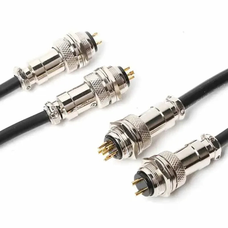 GX16 3 4 5 6 7 8 Pin Connector Cable Pure Copper Gold-plating 16MF GX16F Pin AB Reversed Aviation Plug Socket with Wire 0.3-3M