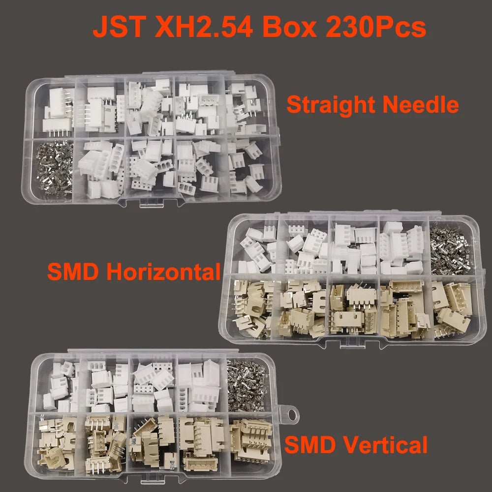 19 Type JST Box SH1.0/MX1.25/PH2.0/XH2.54/VH3.96/SM2.54/SYP Pitch Connector Terminal Kit  SMD/Straight/Right Angle Type DIY