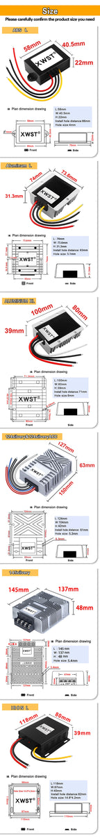 12V to 15V Step-Up Boost DC-DC Converter 1~100A Voltage Regulator Module for Solar Inverter Hybrid Systems