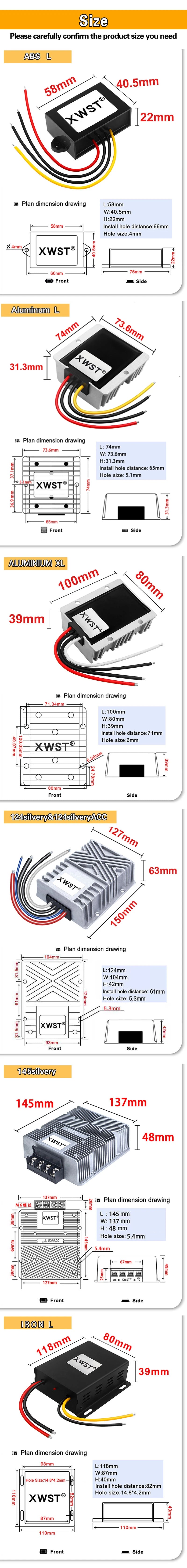 12V to 15V Step-Up Boost DC-DC Converter 1~100A Voltage Regulator Module for Solar Inverter Hybrid Systems