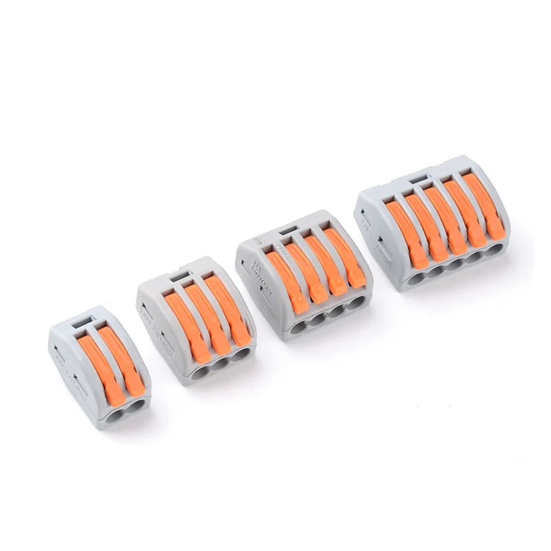 43Pcs Boxed Eletrical Mini Quick Lever Wire Connector 1 In Multiple Out Compact Splicing Termianl Block Easy For Installation