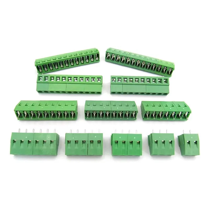 10Pcs Screw terminal type PCB KF128-2.54/3.5/3.81/5.0/5.08/7.5 mm  PCB Mini Screw Terminal Blocks for Wires2 p3p copper