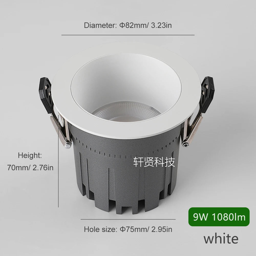 Recessed Zigbee DALI 5 CCT Switchable Matter Tuya BLE Smart LED Spotlight Dimmable Black White Aluminum Ceiling Lamp