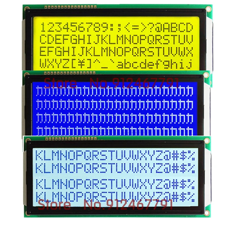 5V Larger LCD 2004 20*4 20x4 Largest Character Yellow Gray Blue Screen 204 Display Module 146*62.5mm HD44780 WH2004L AC204B