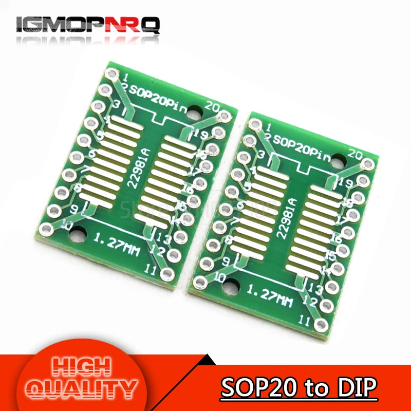 10PCS PCB Board  SMD Turn To DIP SOP MSOP SSOP TSSOP SOT23 8 10 14 16 20 24 28 SMT To DIP Adapter Converter Plate