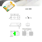 100PCS 0603 SMD LED Mini Surface Mount Chip Kit Super Bright Lighting Lamps Light Emitting Diode DIY Electronics Components