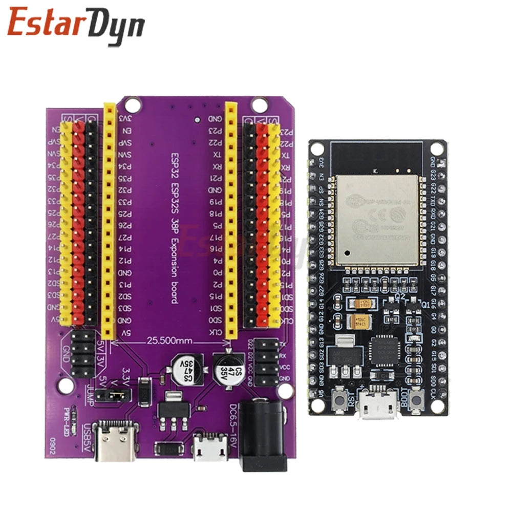 Estardyn ESP32 Micro USB CP2102 Development Board WiFi+Bluetooth Dual Core ESP-32 38Pins Low Power Compatible