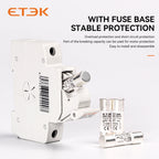 ETEK Solar DC 1000V PV Fuses 15A 20A 25A Ceramic GPV Fuse  10x38mm for Solar System Protection EKFL-10D