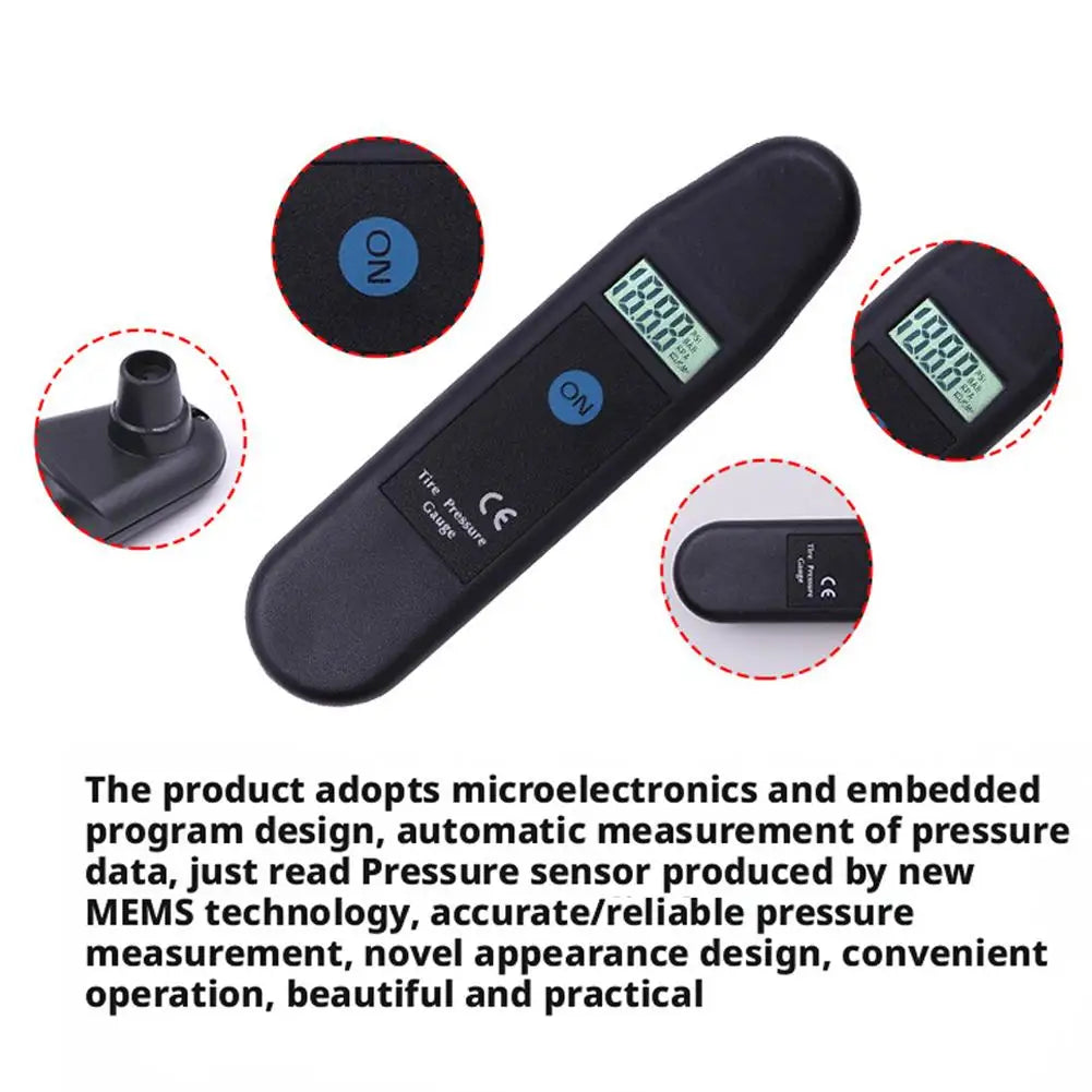 Digital Auto Tire Tyre Air Pressure Gauge Meter LCD Display Manometer Barometers Tester PSI/KPA/BAR/KG/CM2 Detector for Car