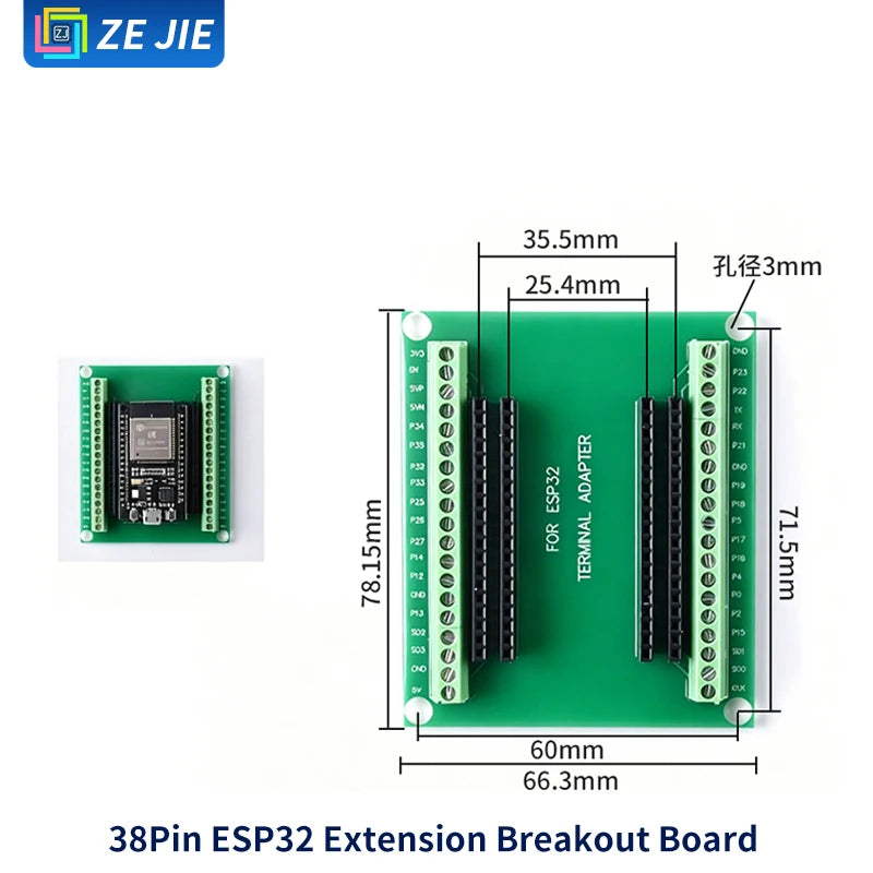 ESP32 Development Board Module, 8266 Wireless WiFi + Bluetooth, Dual-Core CPU, CH340 Chip, ESP32 Programming Socket
