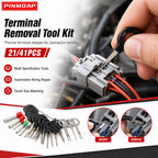 PINMOAP Terminal Removal Tool Kit Automotive Electrical Connector Pin Extractor Depinning Tool Set for Car Wire Harness Repair
