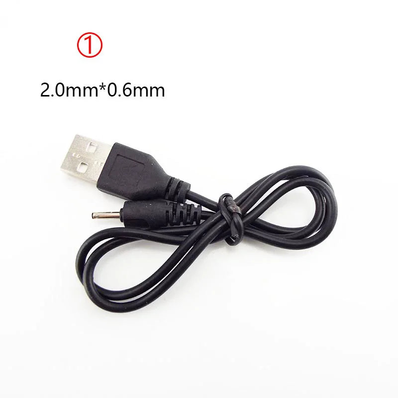USB Type A Male to DC 5.5 2.1 2.5 2.0 3.5x1.35 4.0x1.7mm Mini 5pin Power Supply Plug Jack Extend Charging Cable Connector B4