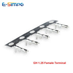 100pcs 1.25mm GH1.25 Male Female Terminals Male Crimp Pins Connectors