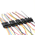 5/20/100 Sets 1/2/3/4/5/6 Pin Way Waterproof Electrical Wire Connector Plug 1.5mm Terminals 2Pin HID Plug Auto Xenon Lamp Plug