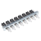 Interlock Push Button Switch Piano Type DPDT 6 Pin 4/6/8 Row Straight Through Hole Straight Key Switch for Electronic Products