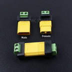 1PC XT60 Male/Female To 2Pin Solderless Power Plugs for Solar Panels Drone XT60 Connectors Screw Terminal Adapter