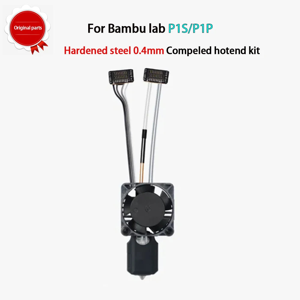 Original Hotend For Bambu Lab X1 X1C P1P P1S Hard Steel Nozzles Bamboo Hotend Thermistor For bambu lab cooling fan P1s X1c Hoend