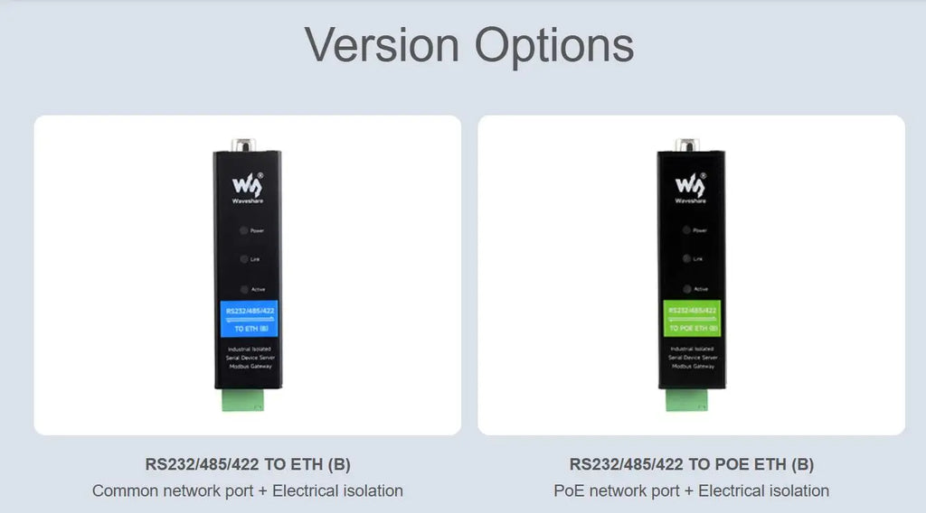 Rail Mount Serial Server Modbus gateway RS232 RS485 RS422 to RJ45 Ethernet Module TCP/IP to serial, POE Optional