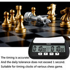 3-in-1 Multifunction Portable Chess Clock Digital Chess Timer for Board Games Professional Calculagraph  Time-meter with Alarm