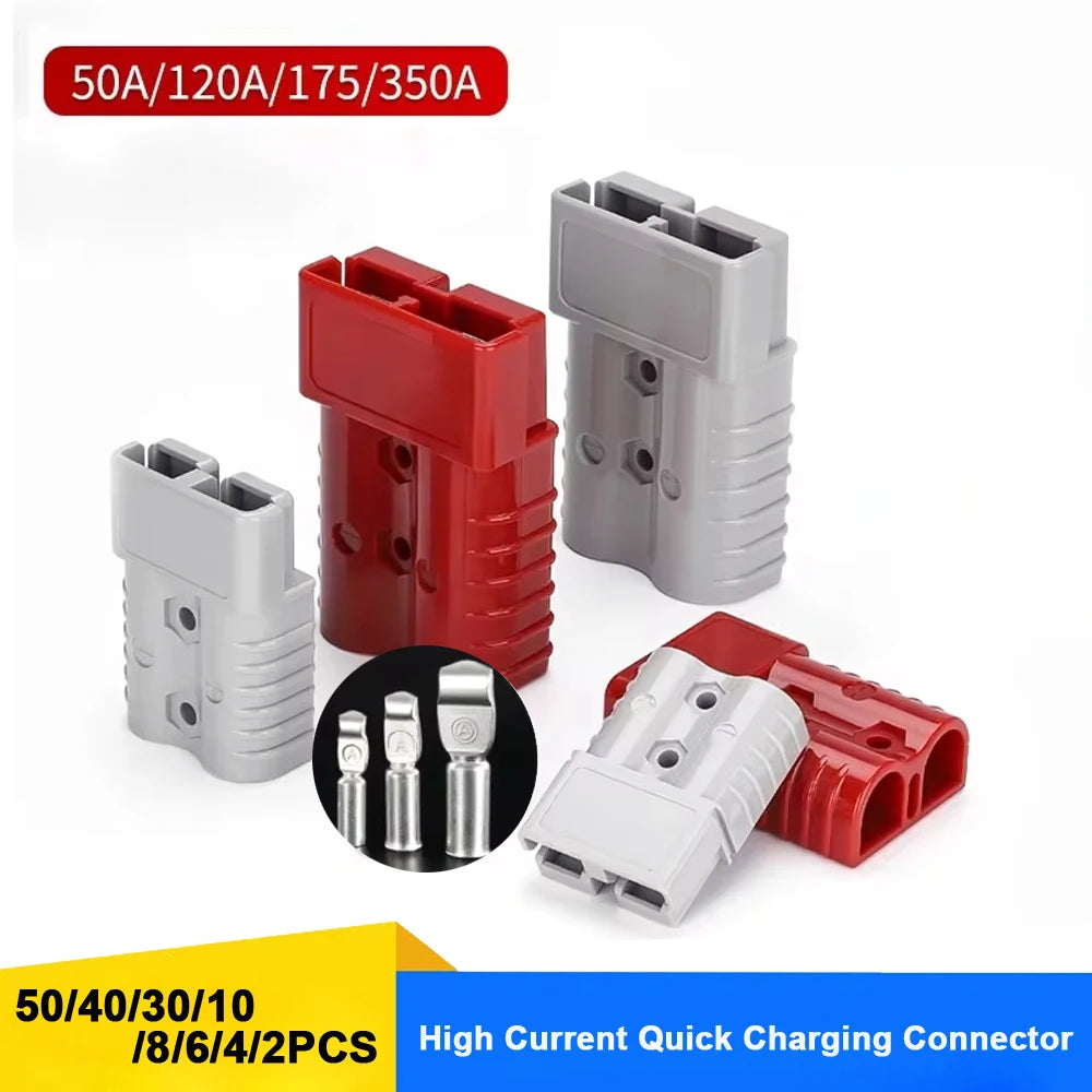 50A 120A 175A 350A High Current Plugs Double Pole Quick Charging Connectors Use for Forklift Car RV Battery UPS Solar Inverter