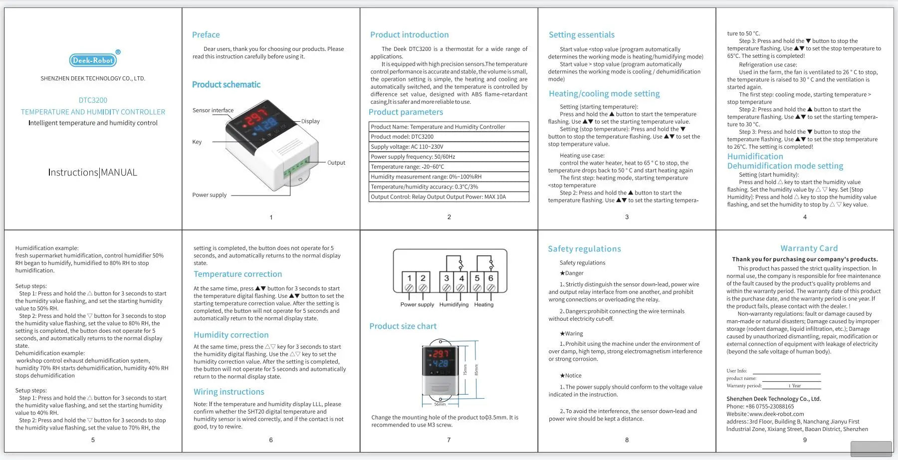 AC 110V 220V DTC2201 DTC1201 Temperature Controller Thermostat DS18B20 NTC Sensor APP Control For Smart Home
