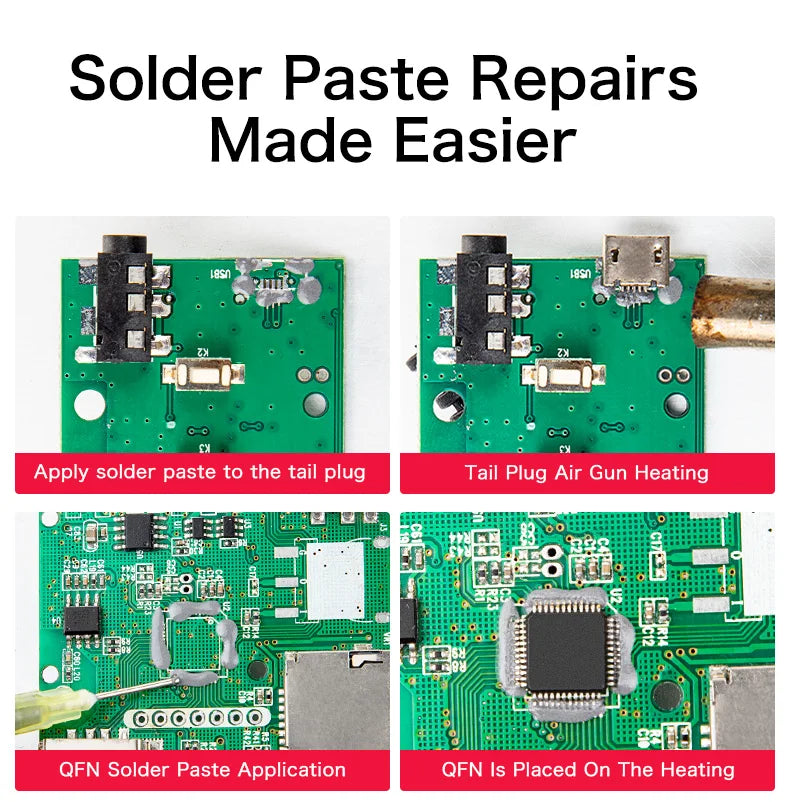 KELLYSHUN Solder Paste, Leaded Syringe Welding Paste, for Soldering BGA LED SMD Containing Silver Sn63 Electronics Tin Paste
