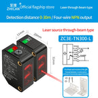 ZHICAN ZC3E Long Range Photoelectric Sensor 2m Diffuse Reflective Switch NPN NO 24V DC Object Detection