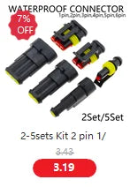 1set 2.8mm 2/3/4/6/9 pin Automotive Quick connection Electrical wire connector Male Female cable terminal plug Kits Motorcycle
