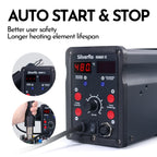 Silverflo 8586D-II Soldering Station 2 IN 1 Soldering Iron Hot Air Station Welding Rework Station With10-Minute Sleep Mode