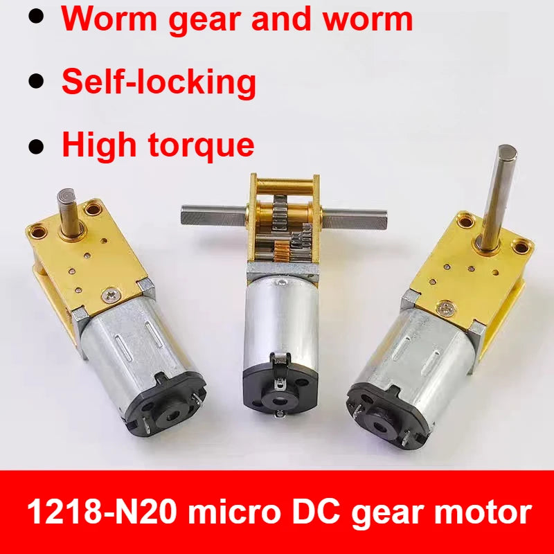 Micro Mini N20 Gear Motor DC 3V 6V 12V 4-381RPM High Torque Metal Electric Gear Reduction Motor Slow Speed Gear Motor Gearbox
