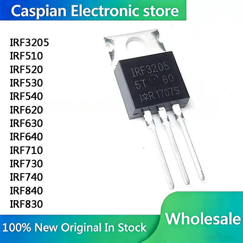 10pcs IRF3205 IRF510 IRF520 IRF530 IRF540 TO220 IRF620 IRF630 IRF640 IRF710 IRF730 IRF740 IRF830 IRF840 IRF640PBF IRF740PBF