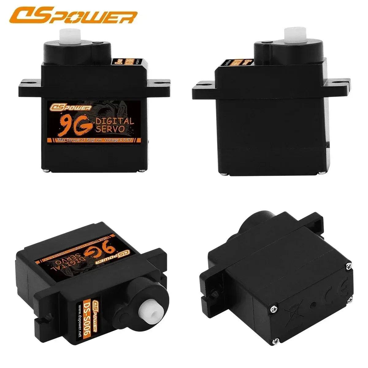 DSpower 9G Digital Waterproof Plastic Gear Servo Core Motor JR Plug for RC Car Truck Robot Model Axial WLtoys K999