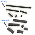 10Pcs 1.27 mm Single Row Male Female Plug Socket Breakaway PCB Board Pin Header Connector 1.27 Strip Pinheader 2P-50 Pin