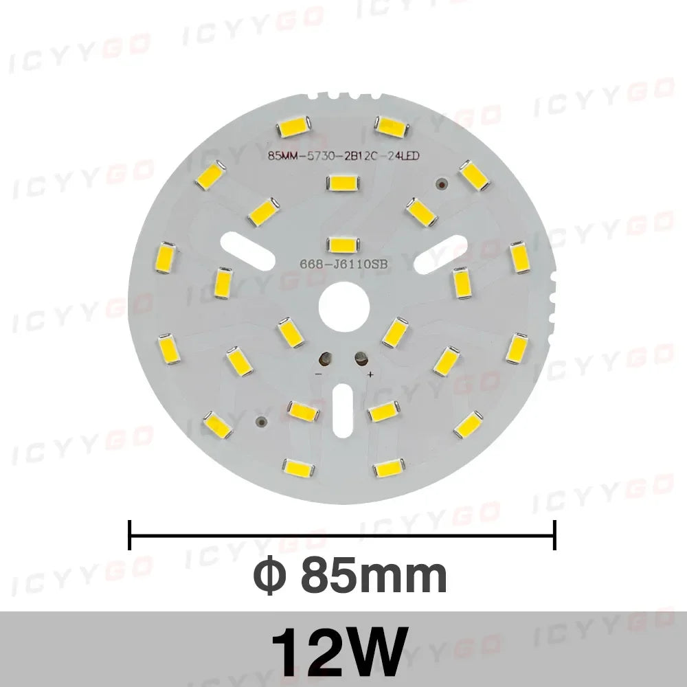 1PCS High Bright LED Light Board 2W 3W 5W 7W 9W 12W 15W 20MM - 100MM SMD 5730 For DIY Bulb Circular Transformation Light Source