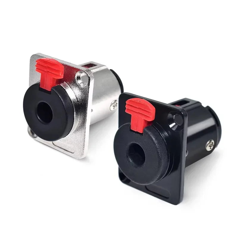 5/20PCS Professional Speaker Plug Audio Jack 6.35mm Female Socket Panel Mount Xlr Connector Black&silvercolors Banana Plugs Rca