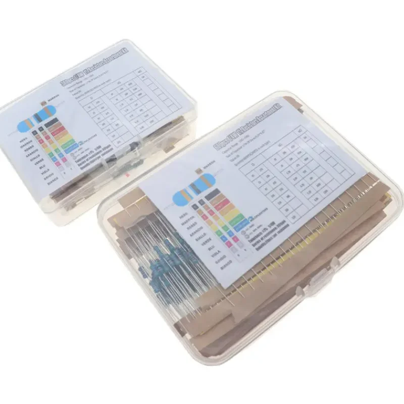 600/300PCS 1/4w Metal Film Resistor 30 Values Resistance Kit 10R-1M 150R 680K 0.25W 1% Resistors Set