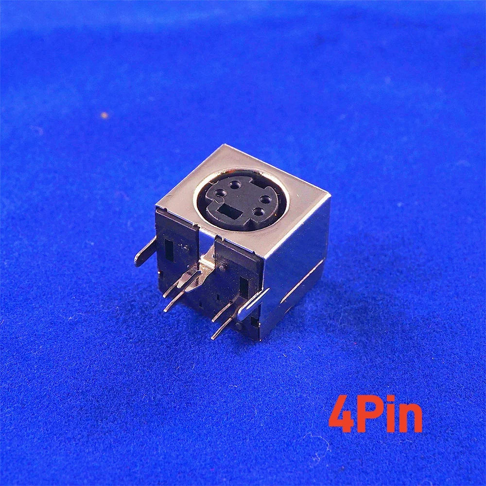 10 Pcs Connnector Mini Din 3 4 5 6 7 8 9 Pin Female Circular Receptacle Power Sockets MD-SM Shield Right Angle Through Holes PCB